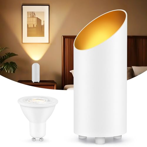 GeyouLux Uplighting Indoor Floor Can Light, 6W Up Lights with 2700K LED GU10 Bulbs