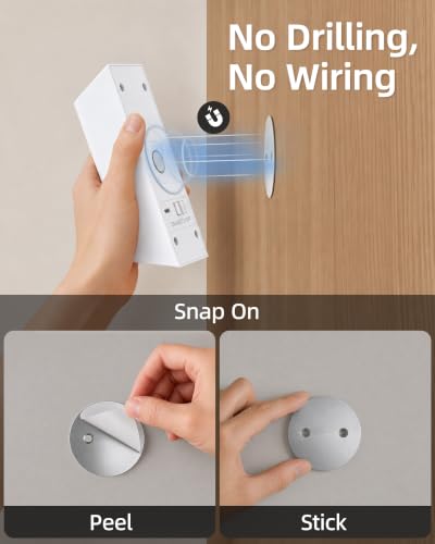 EZVALO Motion Sensor Wall Light with Remote Control, Wireless Wall Lamp, 3 Color Temps, Dimmable, Magnetic, LED Indoor Rechargeable Wall Sconce, 4000mAh, for Hallway, Stair, Bedroom, Renters