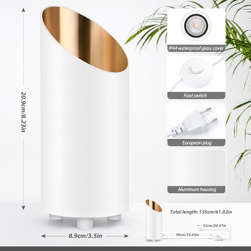 GeyouLux Uplighting Indoor Floor Can Light, 6W Up Lights with 2700K LED GU10 Bulbs
