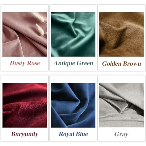 Melodieux Pom Pom Velvet Curtains, 2-Panel Set