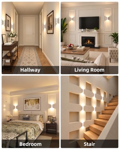 EZVALO Motion Sensor Wall Light with Remote Control, Wireless Wall Lamp, 3 Color Temps, Dimmable, Magnetic, LED Indoor Rechargeable Wall Sconce, 4000mAh, for Hallway, Stair, Bedroom, Renters