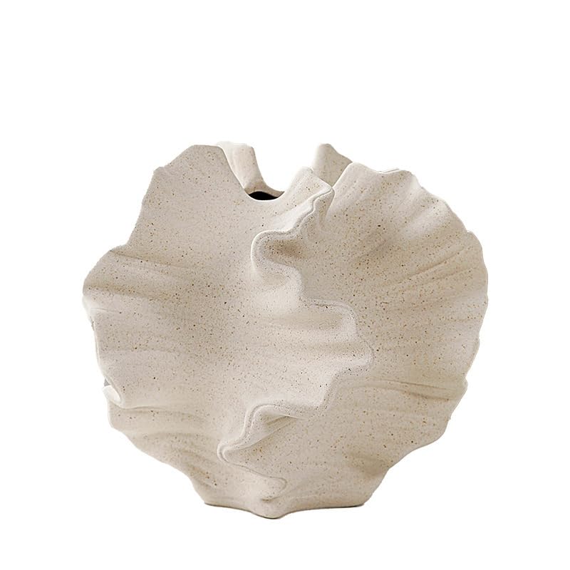 XYQXYQ Modern Art Ceramic Coral Flower Vase Home and Office Decoration Sculpture Work Bohemian Decoration Coffee Table Office Bookshelf Living Room Decoration