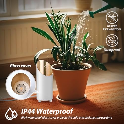 GeyouLux Uplighting Indoor Floor Can Light, 6W Up Lights with 2700K LED GU10 Bulbs