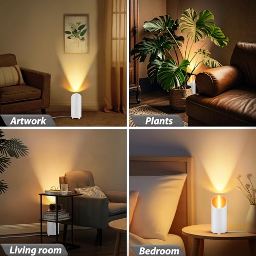GeyouLux Uplighting Indoor Floor Can Light, 6W Up Lights with 2700K LED GU10 Bulbs