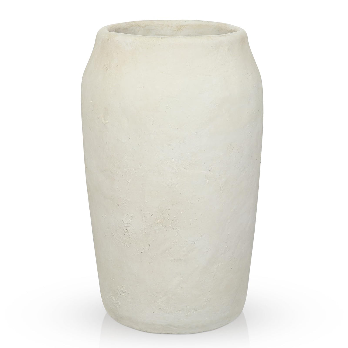 Briful Large Ceramic Rustic Vase Shabby Vintage Textured Vase, Wide Mouth Pampas Vases for Fake Flowers Branches, Farmhouse Home Décor, Weddings Shelf Table Decor, Brown