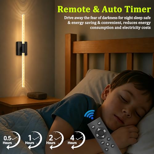 iThird Battery Operated Wall Sconces Set of 2, 10000mAh
