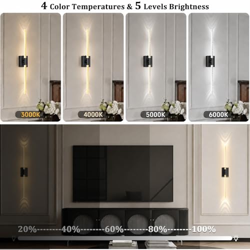 iThird Battery Operated Wall Sconces Set of 2, 10000mAh