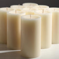 MOSROAD Rustic Pine Tree Pillar Candle Set of 3, Unscented Home Decor