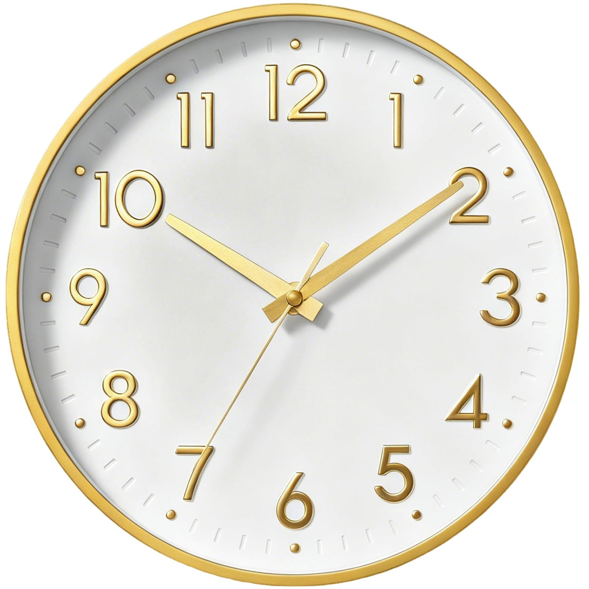 Mosewa Wall Clock, Battery Operated Silent Non-Ticking Modern Analog Clock Decorative for Kitchen, Bedroom, Office, Living Room