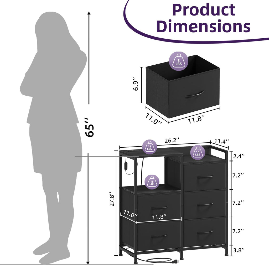 Somdot Dresser with Charging Station
