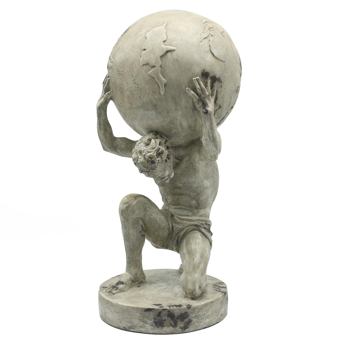 Lukitas Atlas Holding Up World Statue and Sculpture, Resin