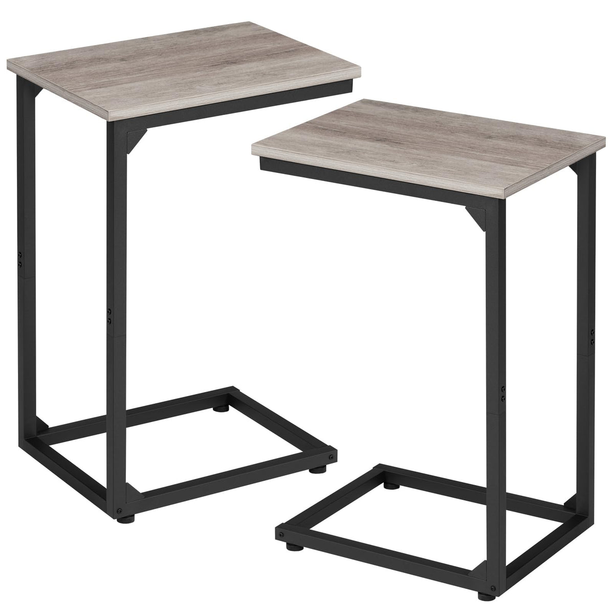 AMHANCIBLE C Shaped End Tables, TV Trays Set of 2 for Living Room