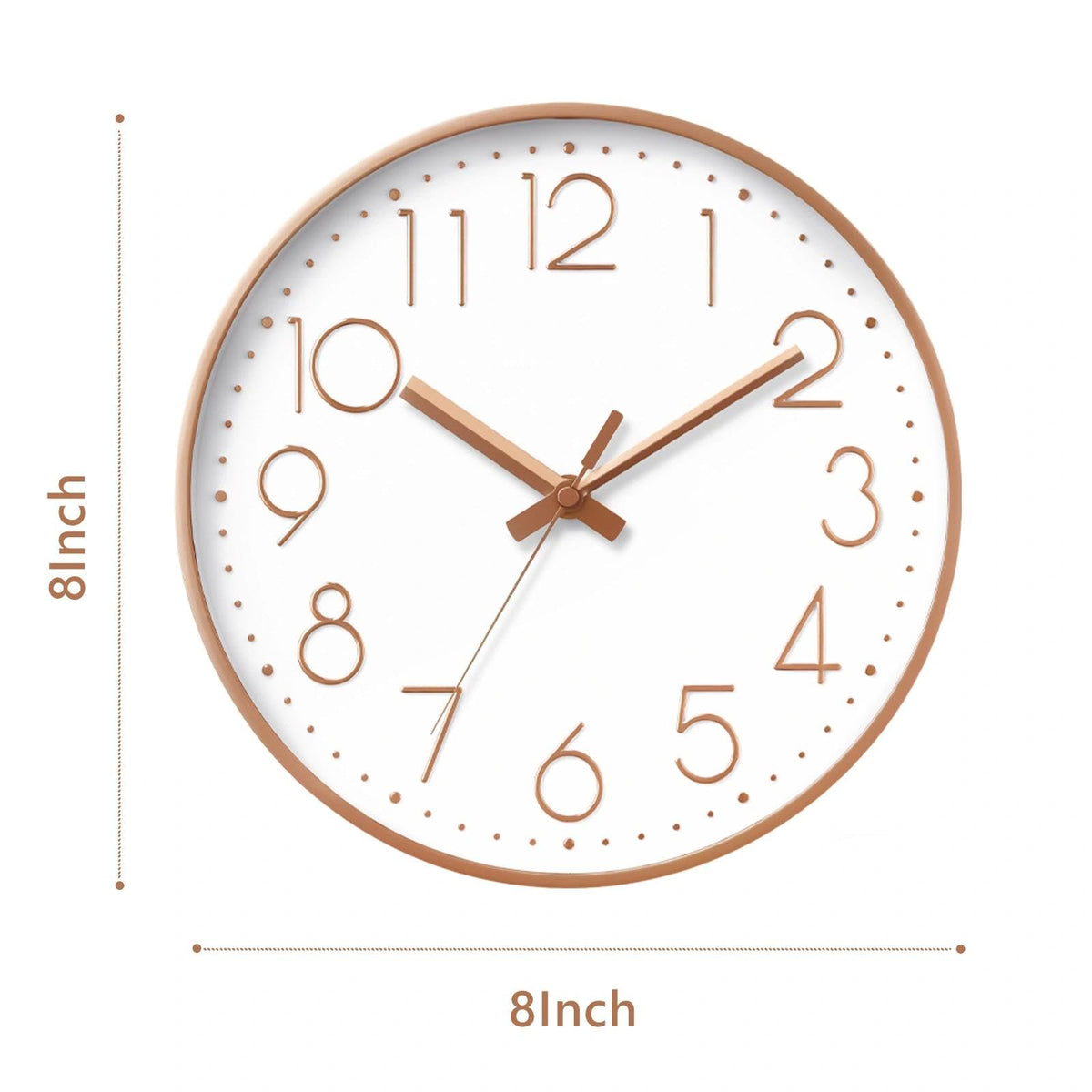 DAXSMY Wall Clock Silent Non-Ticking Modern 3D Wall Clocks Battery Operated - Decorative Clock for Kitchen, Home Office, Bathroom, Bedroom