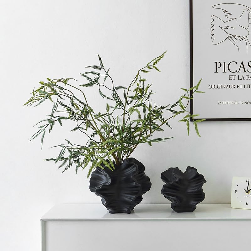XYQXYQ Modern Art Ceramic Coral Flower Vase Home and Office Decoration Sculpture Work Bohemian Decoration Coffee Table Office Bookshelf Living Room Decoration