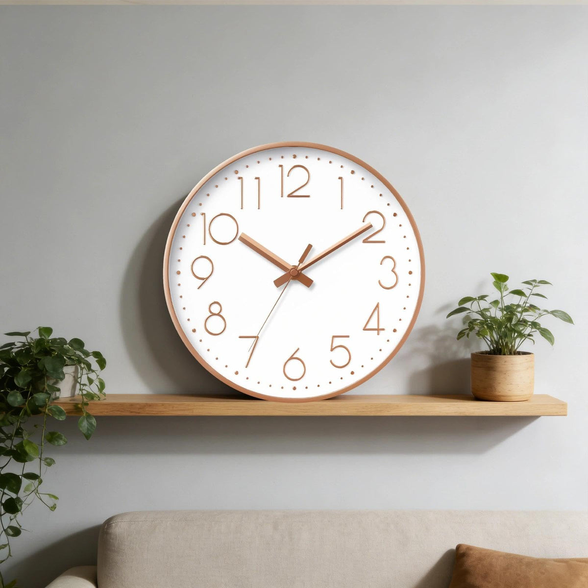 DAXSMY Wall Clock Silent Non-Ticking Modern 3D Wall Clocks Battery Operated - Decorative Clock for Kitchen, Home Office, Bathroom, Bedroom