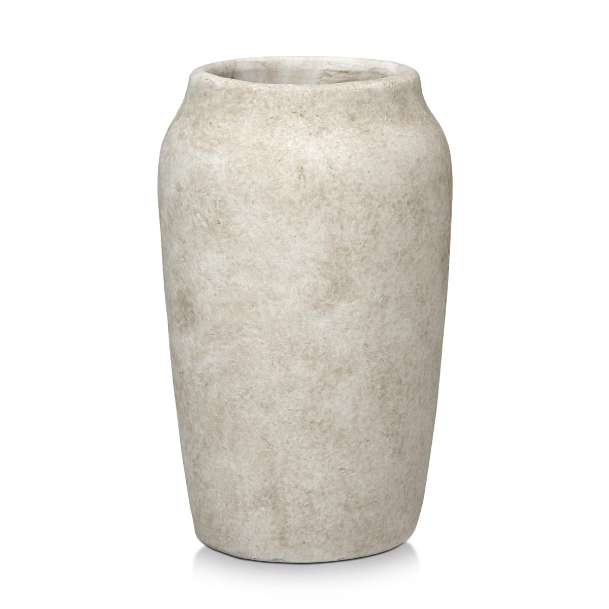 Briful Large Ceramic Rustic Vase Shabby Vintage Textured Vase, Wide Mouth Pampas Vases for Fake Flowers Branches, Farmhouse Home Décor, Weddings Shelf Table Decor, Brown
