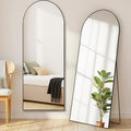 Aidoly Mirror Full Length, Upgraded Body Wall Mirrors with Shatter-Proof Glass, Floor Standing, Hanging or Leaning, Tall Mirror with Stand Aluminum Alloy Frame for Bedroom Cloakroom