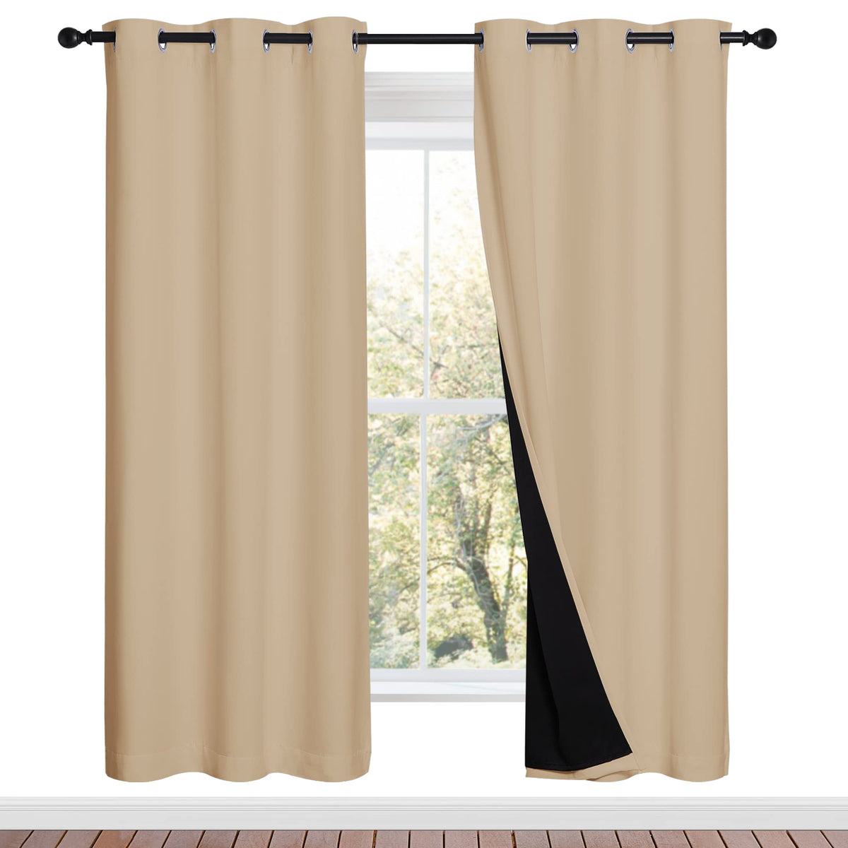 NICETOWN Full Blackout Double-Layer Curtains