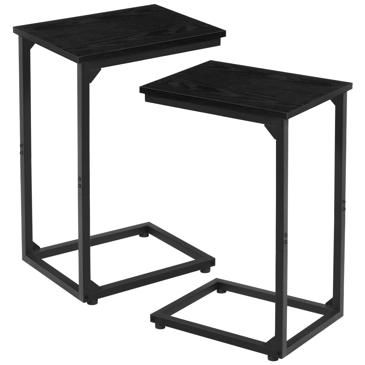 AMHANCIBLE C Shaped End Tables, TV Trays Set of 2 for Living Room