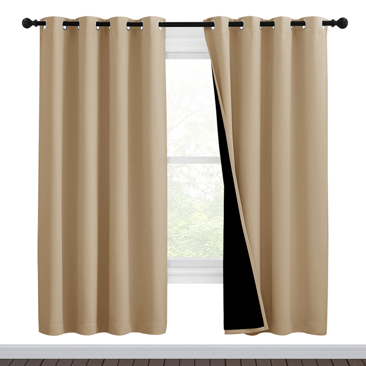 NICETOWN Full Blackout Double-Layer Curtains