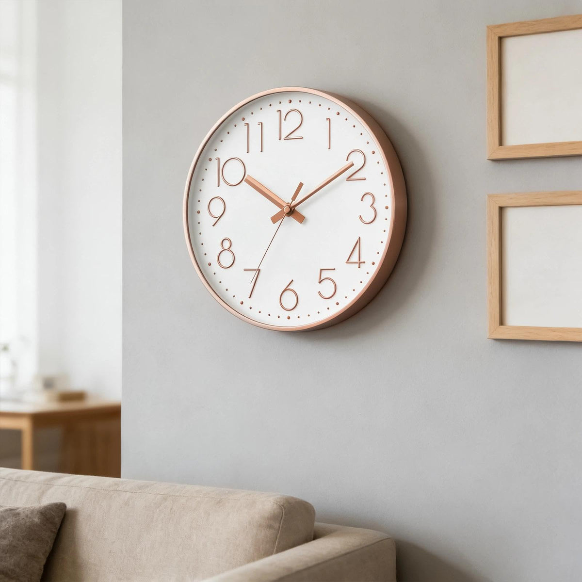 DAXSMY Wall Clock Silent Non-Ticking Modern 3D Wall Clocks Battery Operated - Decorative Clock for Kitchen, Home Office, Bathroom, Bedroom