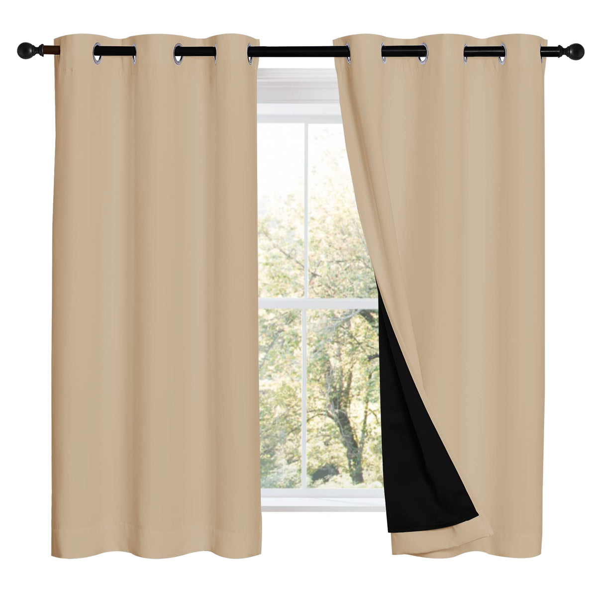 NICETOWN Full Blackout Double-Layer Curtains