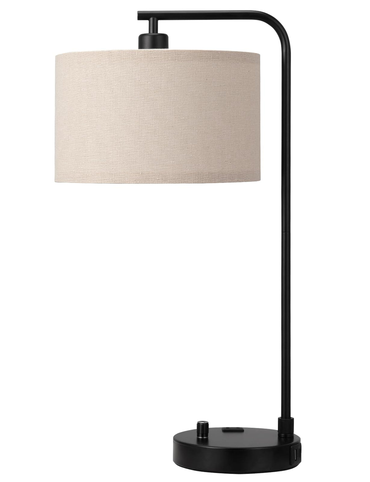 20.7-Inch Dimmable Table Lamp with USB Port & Outlet
