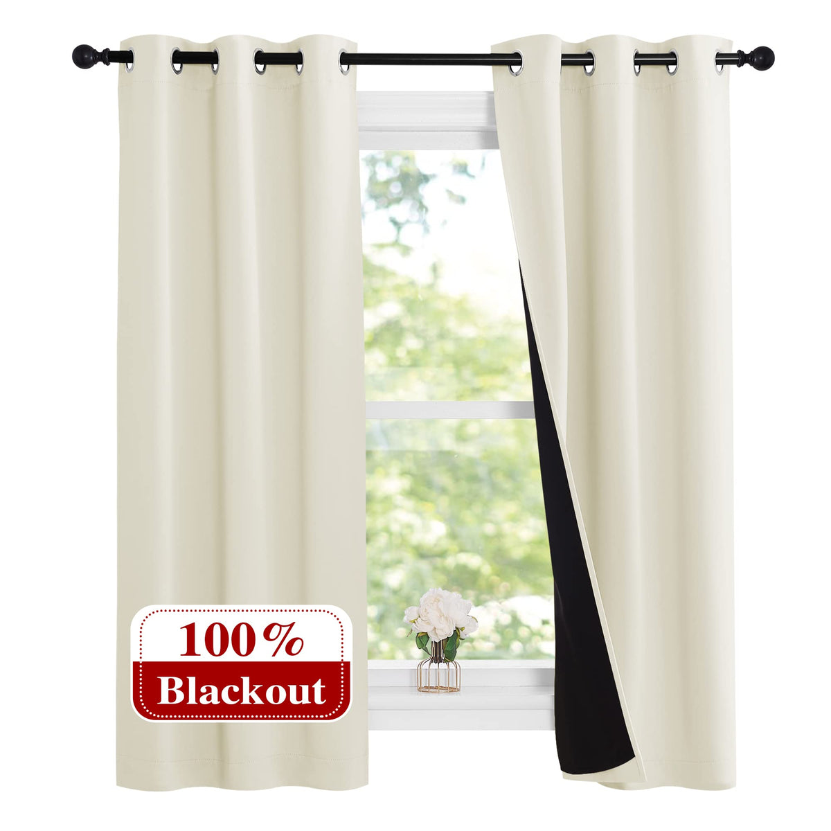 NICETOWN Full Blackout Double-Layer Curtains