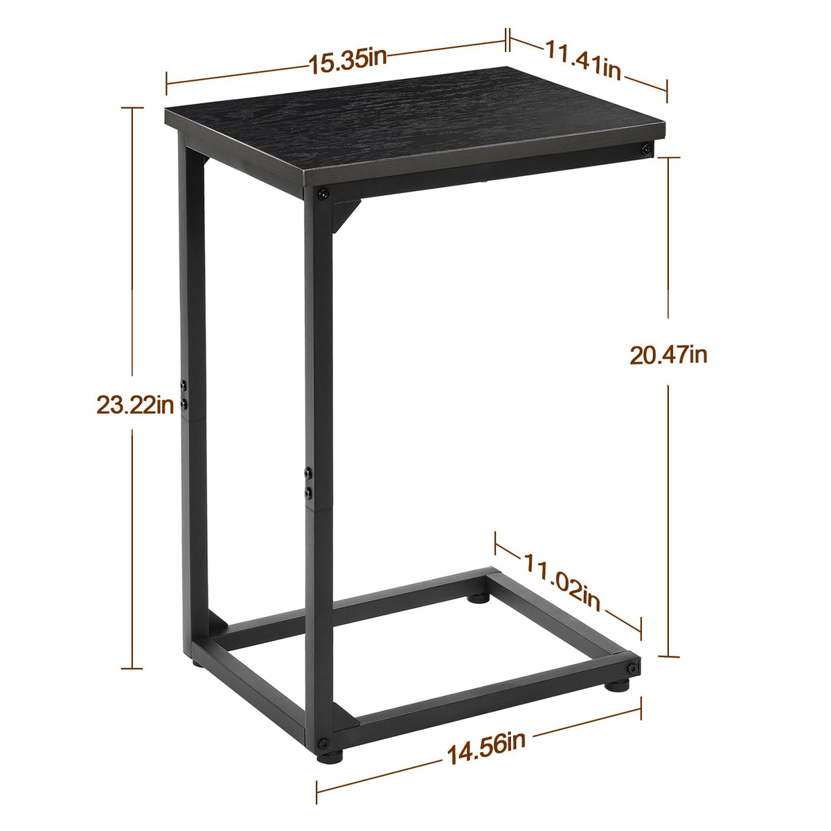 AMHANCIBLE C Shaped End Tables, TV Trays Set of 2 for Living Room