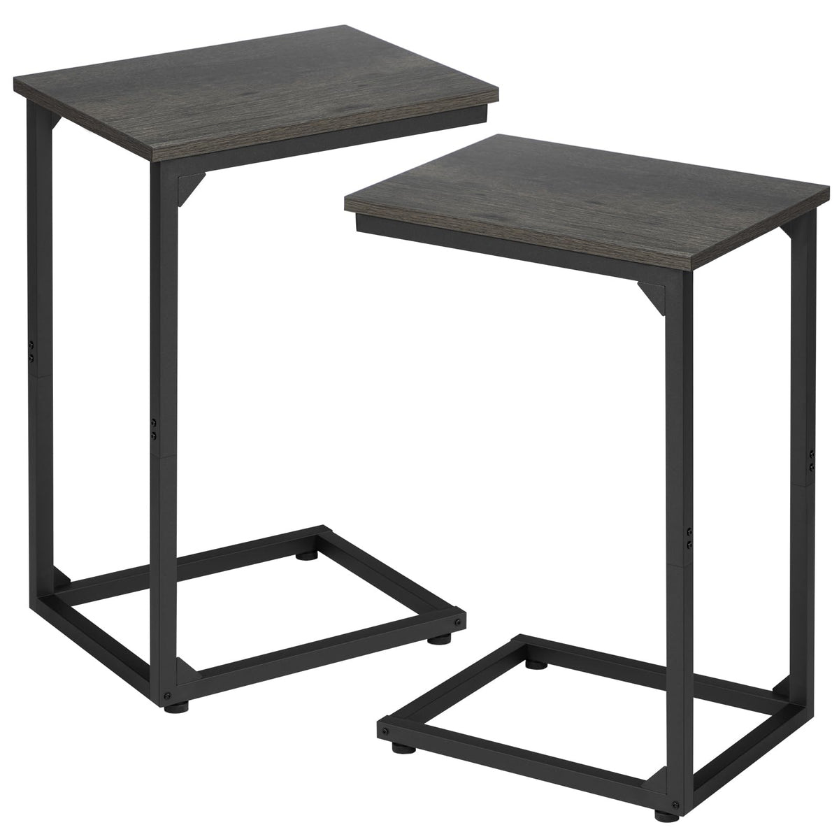 AMHANCIBLE C Shaped End Tables, TV Trays Set of 2 for Living Room