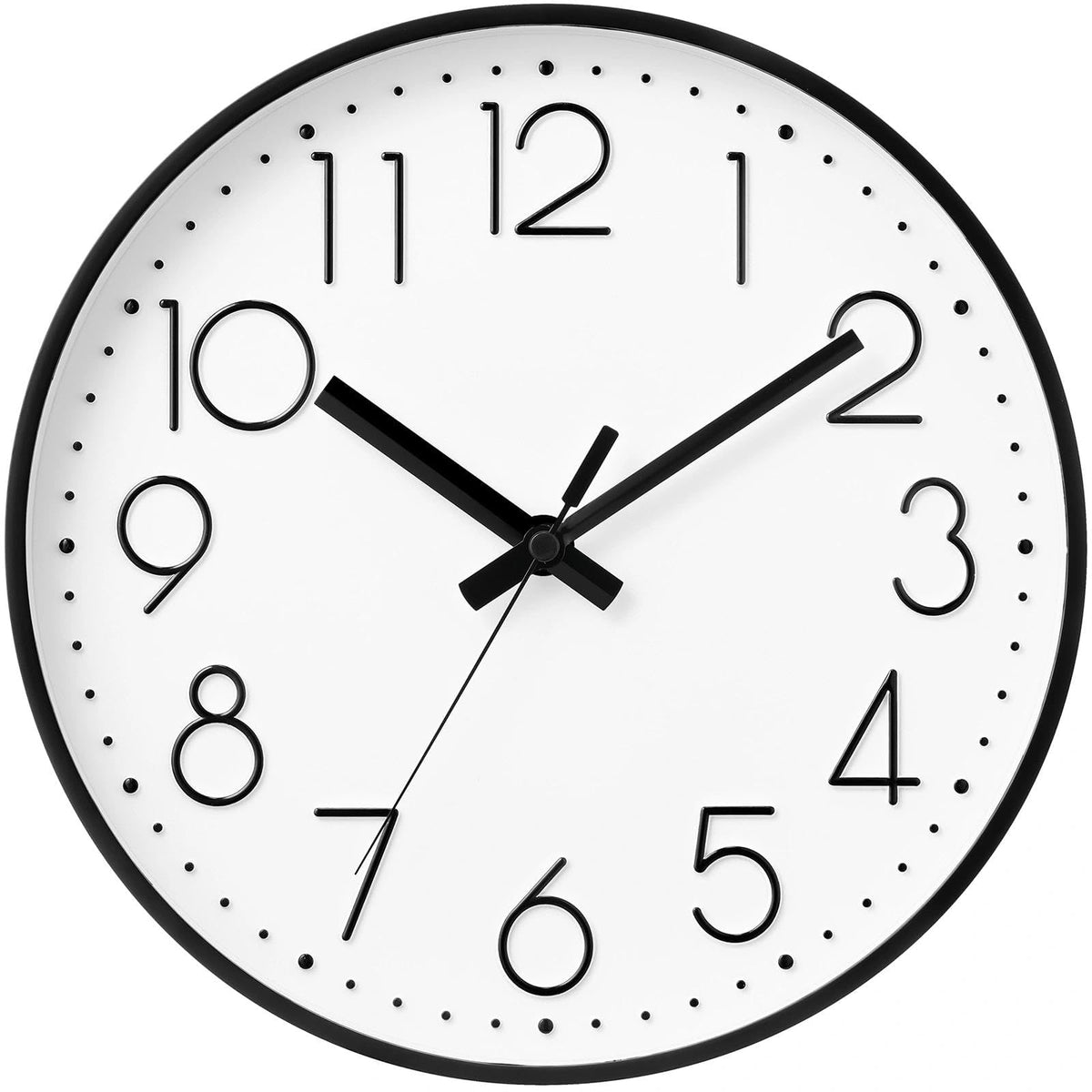 DAXSMY Wall Clock Silent Non-Ticking Modern 3D Wall Clocks Battery Operated - Decorative Clock for Kitchen, Home Office, Bathroom, Bedroom