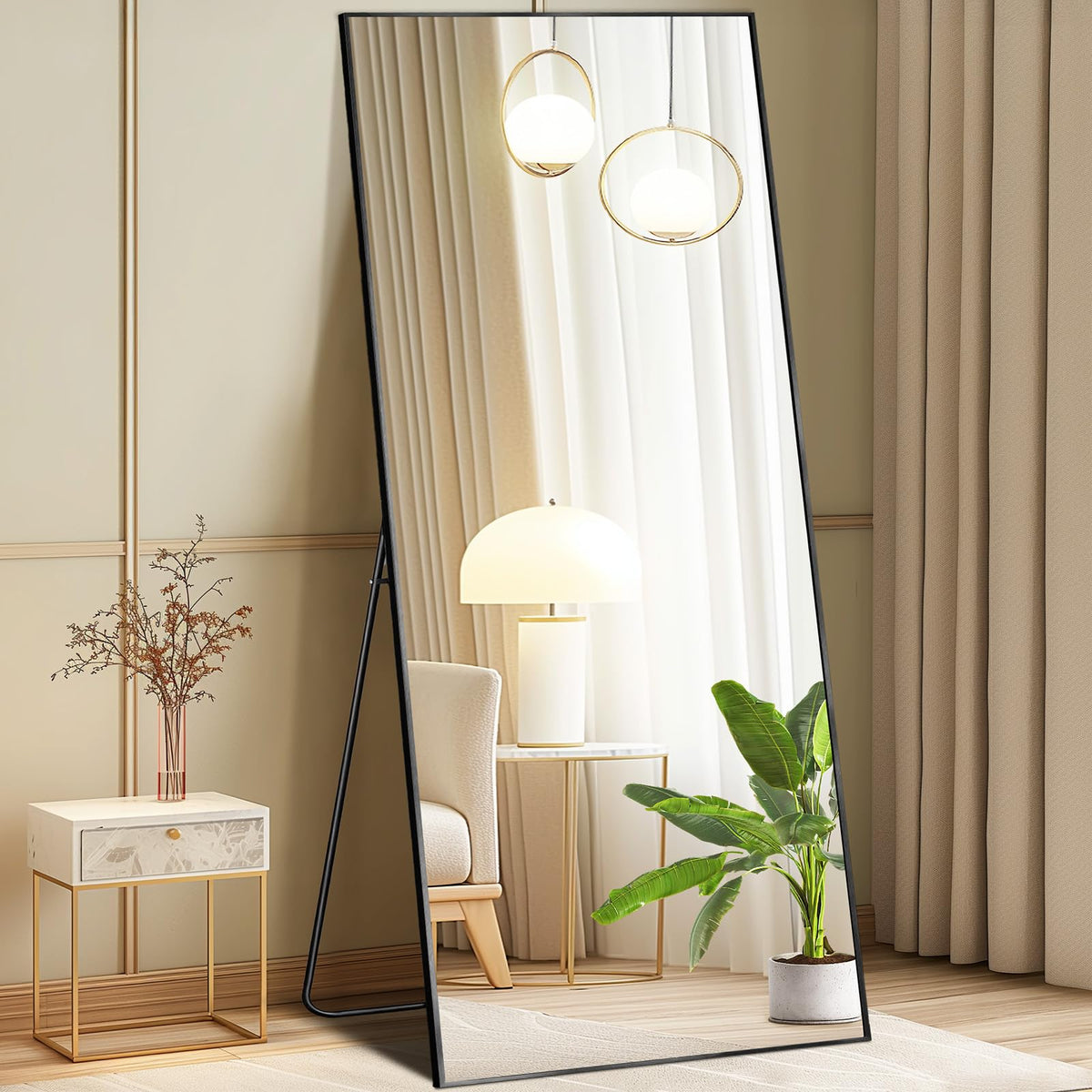 DUMOS Mirror Full Length Floor, Full Body Standing Mirror
