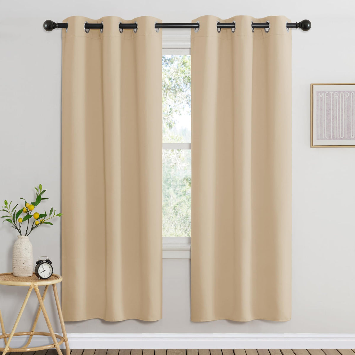 NICETOWN Grommet Blackout Room Darkening Curtains