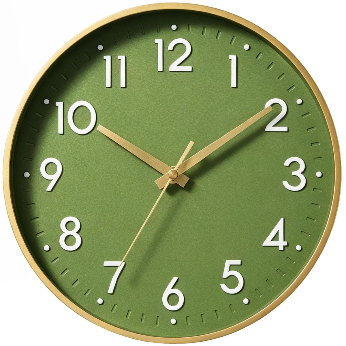 Mosewa Wall Clock, Battery Operated Silent Non-Ticking Modern Analog Clock Decorative for Kitchen, Bedroom, Office, Living Room