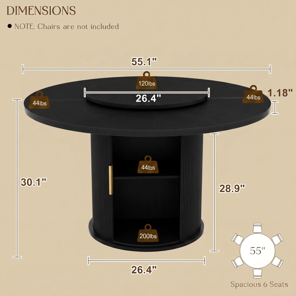 Andehomy Round Dining Table-W1162