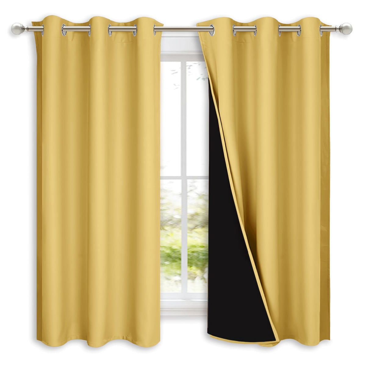 NICETOWN Full Blackout Double-Layer Curtains