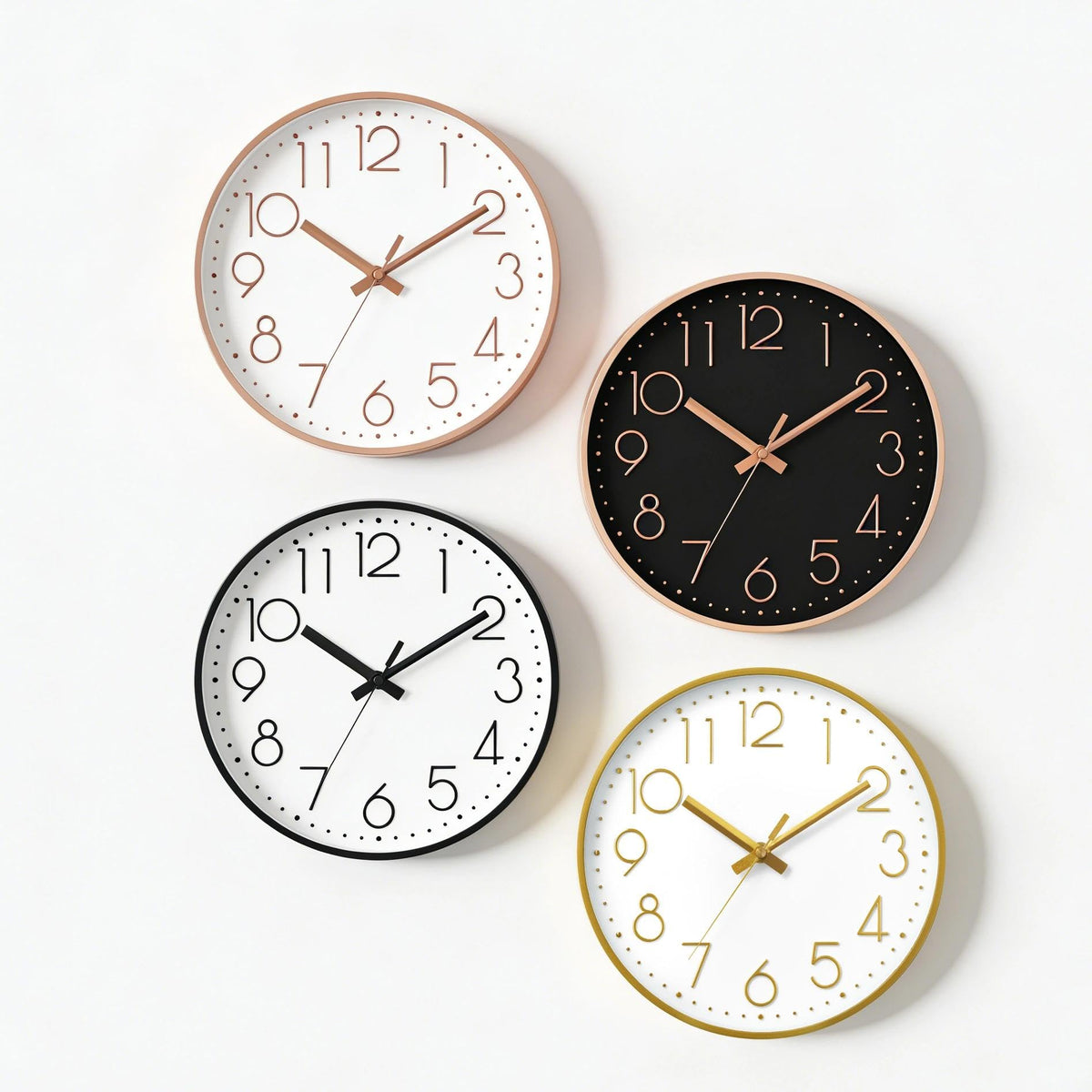 DAXSMY Wall Clock Silent Non-Ticking Modern 3D Wall Clocks Battery Operated - Decorative Clock for Kitchen, Home Office, Bathroom, Bedroom