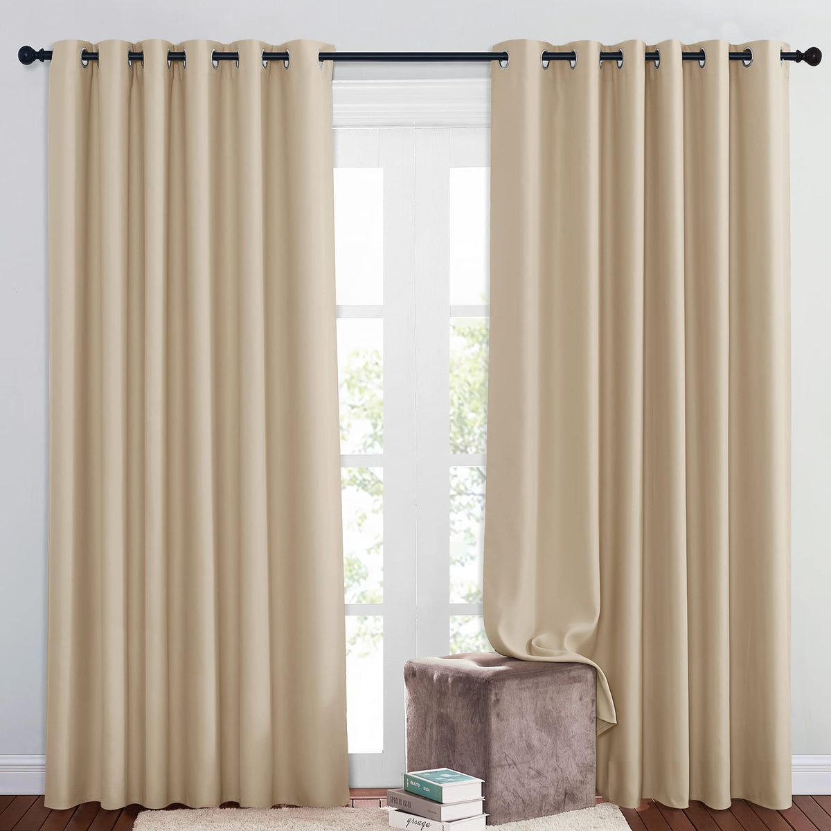 NICETOWN Grommet Blackout Room Darkening Curtains