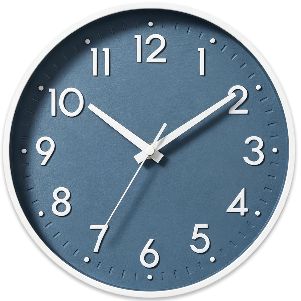 Mosewa Wall Clock, Battery Operated Silent Non-Ticking Modern Analog Clock Decorative for Kitchen, Bedroom, Office, Living Room