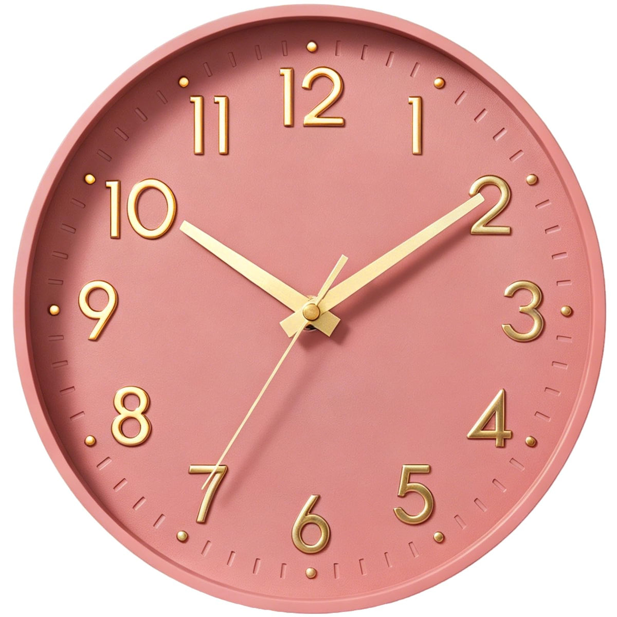 Mosewa Wall Clock, Battery Operated Silent Non-Ticking Modern Analog Clock Decorative for Kitchen, Bedroom, Office, Living Room