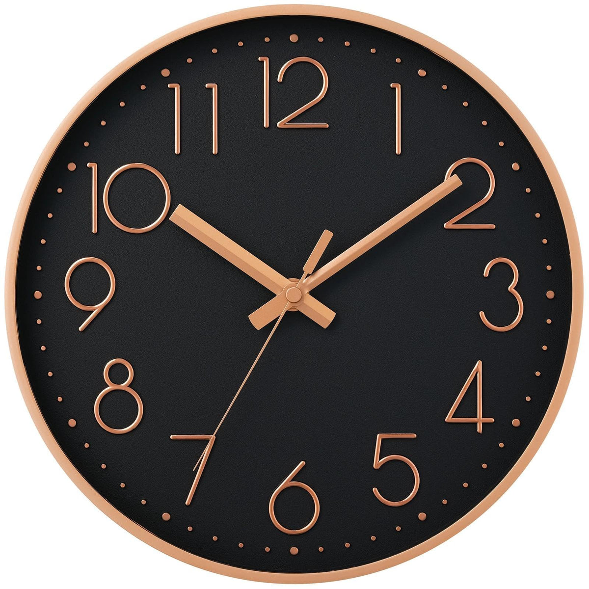 DAXSMY Wall Clock Silent Non-Ticking Modern 3D Wall Clocks Battery Operated - Decorative Clock for Kitchen, Home Office, Bathroom, Bedroom