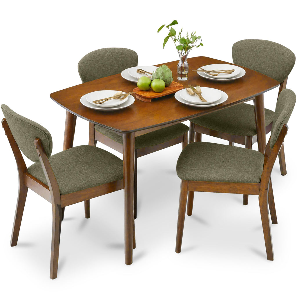 Best Choice Products Compact Wooden Mid-Century Modern Dining Set