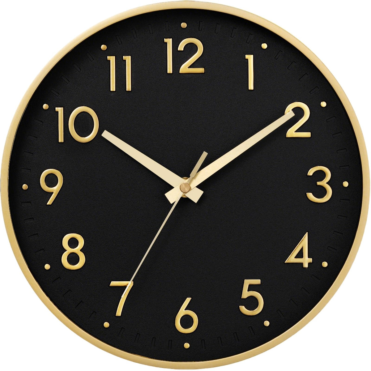 Mosewa Wall Clock, Battery Operated Silent Non-Ticking Modern Analog Clock Decorative for Kitchen, Bedroom, Office, Living Room