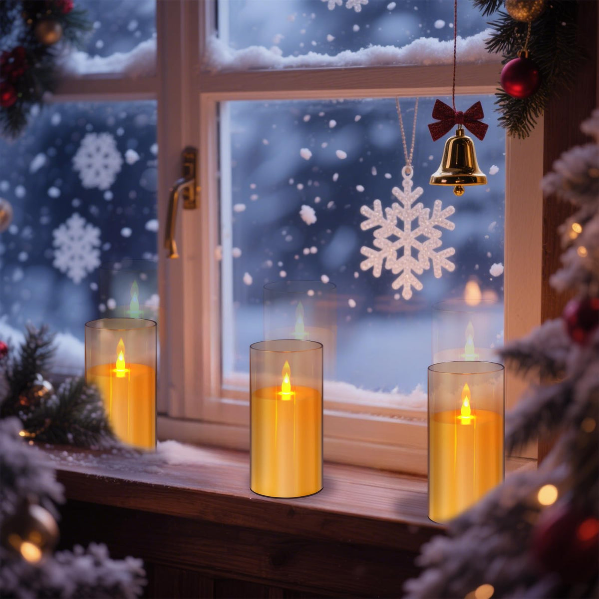 wemarry Flameless Pillar Candles with Remote & Timer, 3-Pack