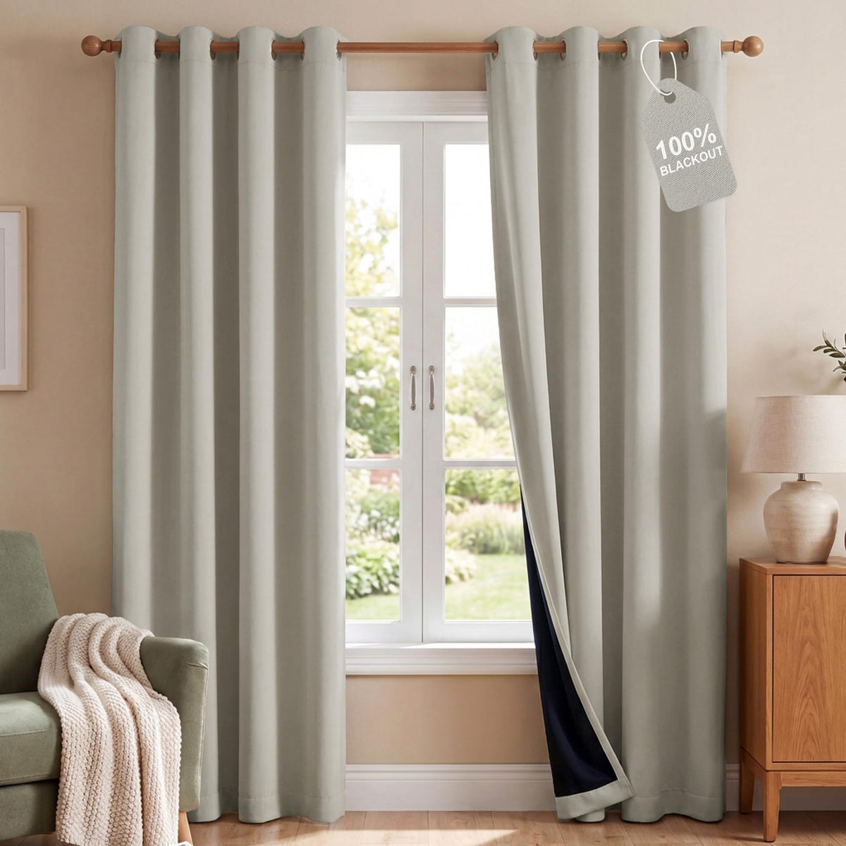 NICETOWN Full Blackout Double-Layer Curtains