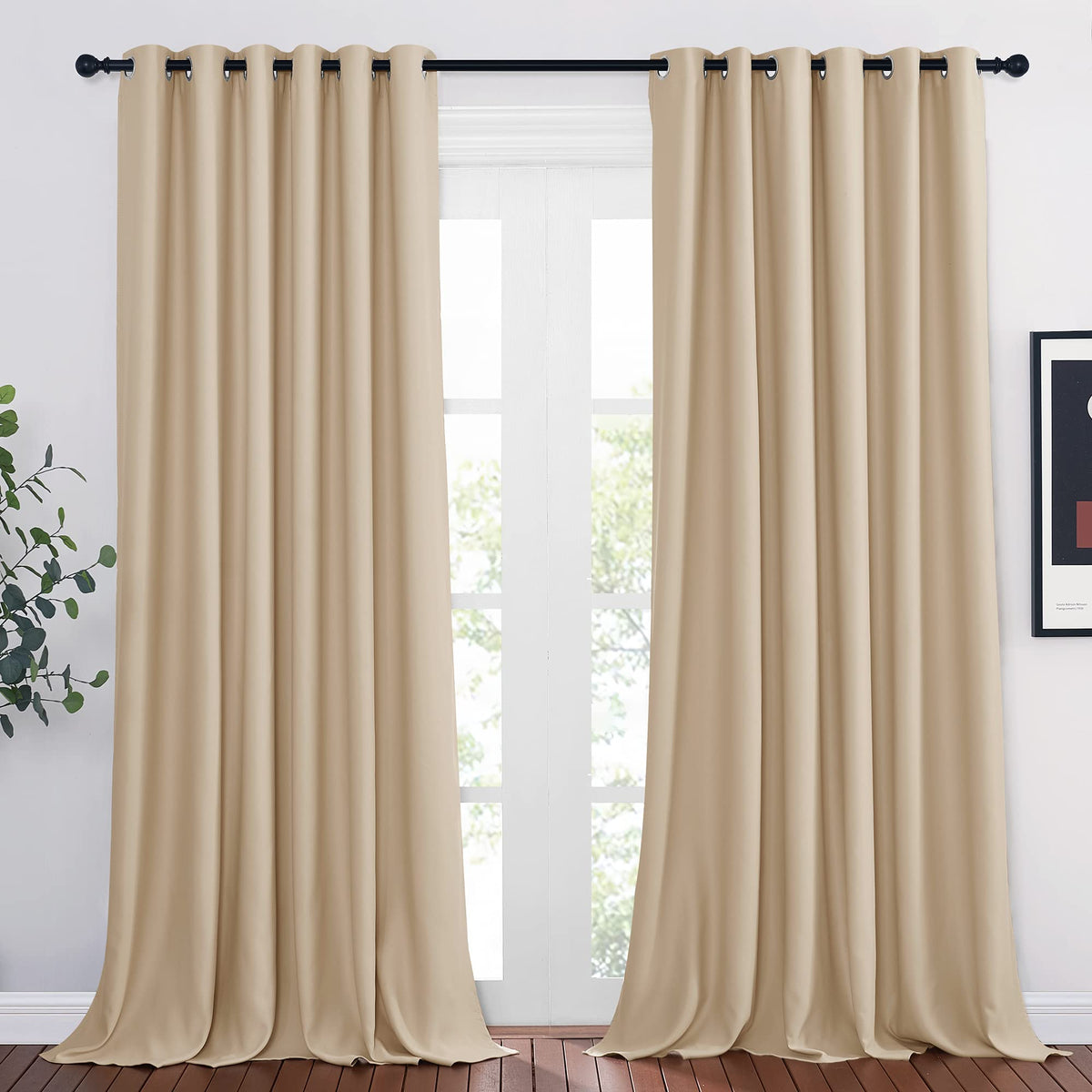 NICETOWN Grommet Blackout Room Darkening Curtains