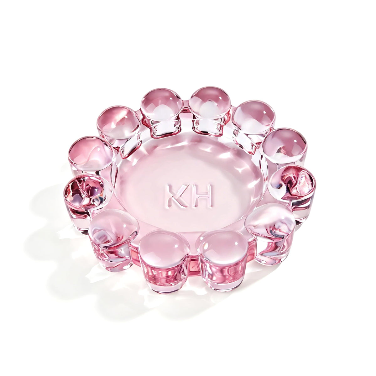 khtumeware 1 Pack Bubble Candle Dish – Transparent Glass Candle Dish for Home Decor – Decorative Modern Candle Holder for Small Candles & Diffusers