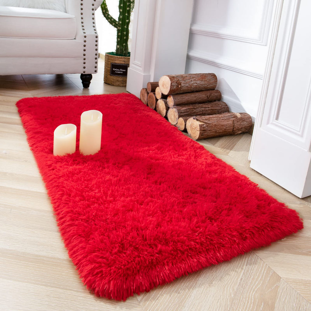 Chicrug Soft Runner Rug for Bedroom Living Room Plush Fluffy Rug 2x10