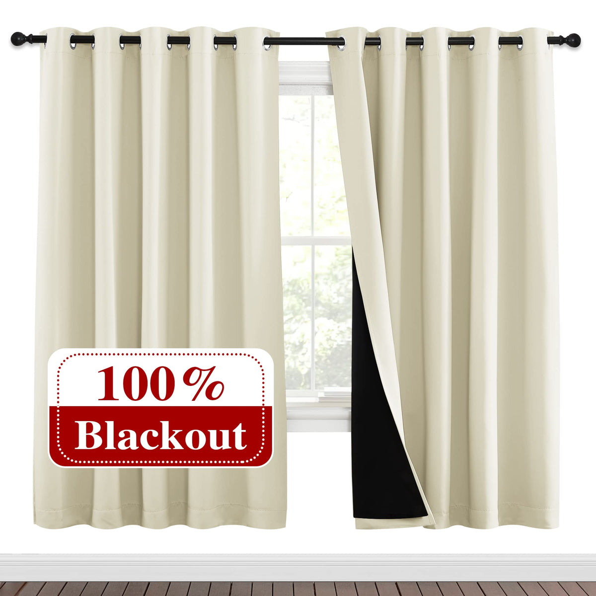 NICETOWN Full Blackout Double-Layer Curtains