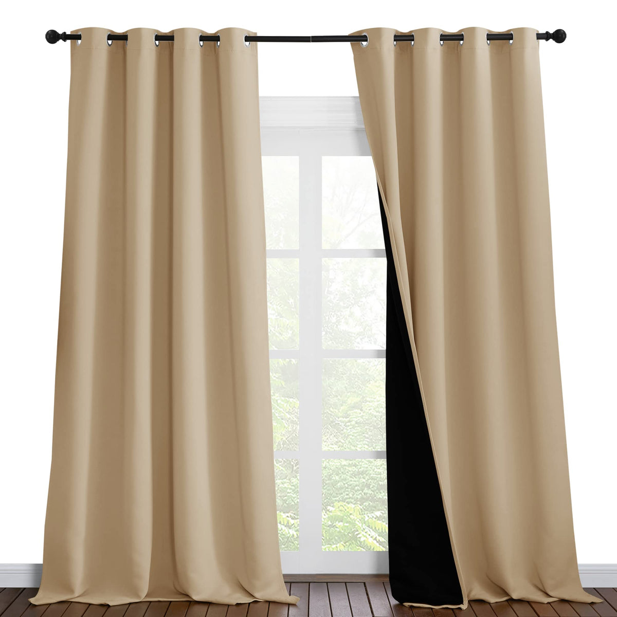 NICETOWN Full Blackout Double-Layer Curtains